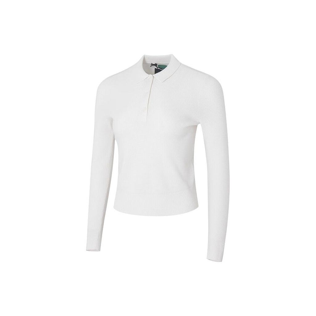 Under Armour Solid Color Breathable Long Sleeve Polo Shirt Women Tops 6005630-114