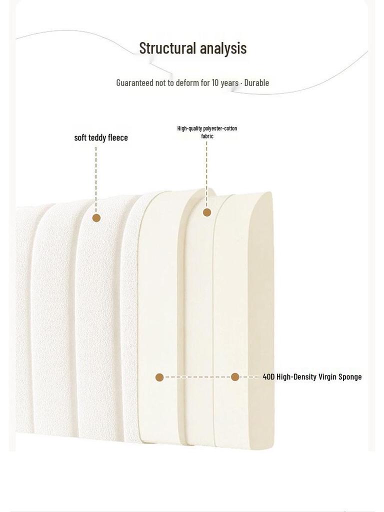 Pernă de tăblie crem stil tatami din lână teddy de înaltă calitate - Pernă de spătar lavabilă și moale