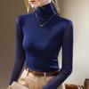 High-neck Mesh Base Shirt for Women New Women's Temperament Long-sleeved Fashionable Shirt Underwear