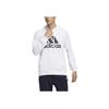 Adidas Logo Print Pullover Sweatshirt Men Tops White GN0829