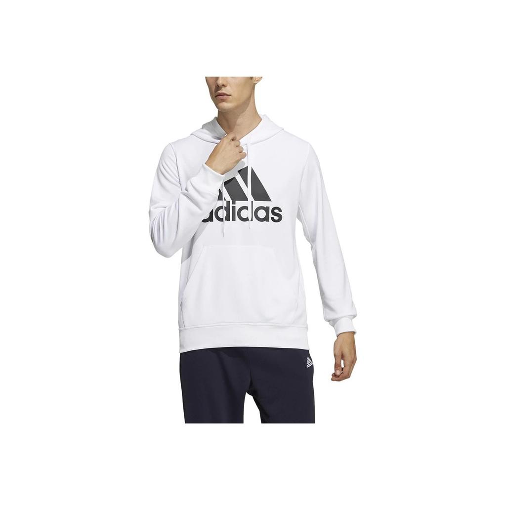 Adidas Logo Print Pullover Sweatshirt Men Tops White GN0829