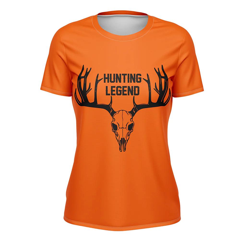 2024 Men's Hunting Deer Pattern Printed Summer O-neck T-shirt Casual Short Sleeve Fashionable Street Clothing Men's Clothing