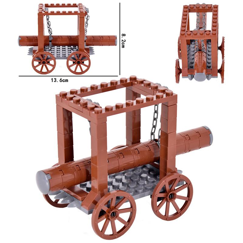 MOC Mittelalterliche Streitwagen Kutsche Elefanten Soldat Plastik Lernspielzeug Mini Bausteine Spielzeug für Jungen Kinder Mädchen