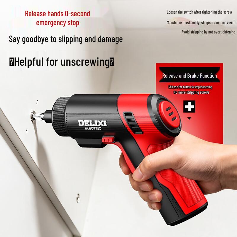 Delixi 4V Cordless Electric Screwdriver & Drill Set CN plug (adapter included)
