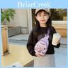 Labubu Cartoon Kids Chest Bag For Girls And Boys Lightweight Polyester Daily Use