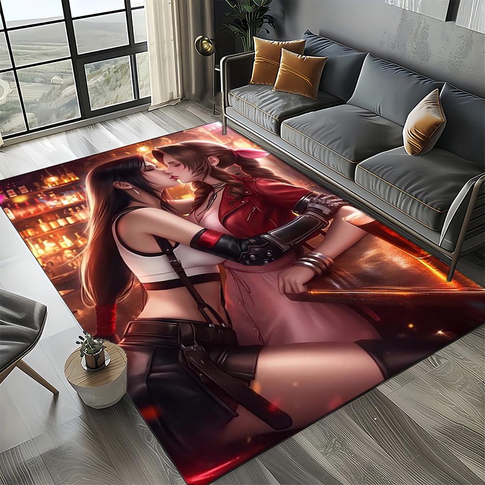 27 Style New Sephiroth Final Fantasy Games Cloud Tifa Aerith Carpet Rug for Living Room Bedroom Home Sofa,Kid Non-slip Floor Mat