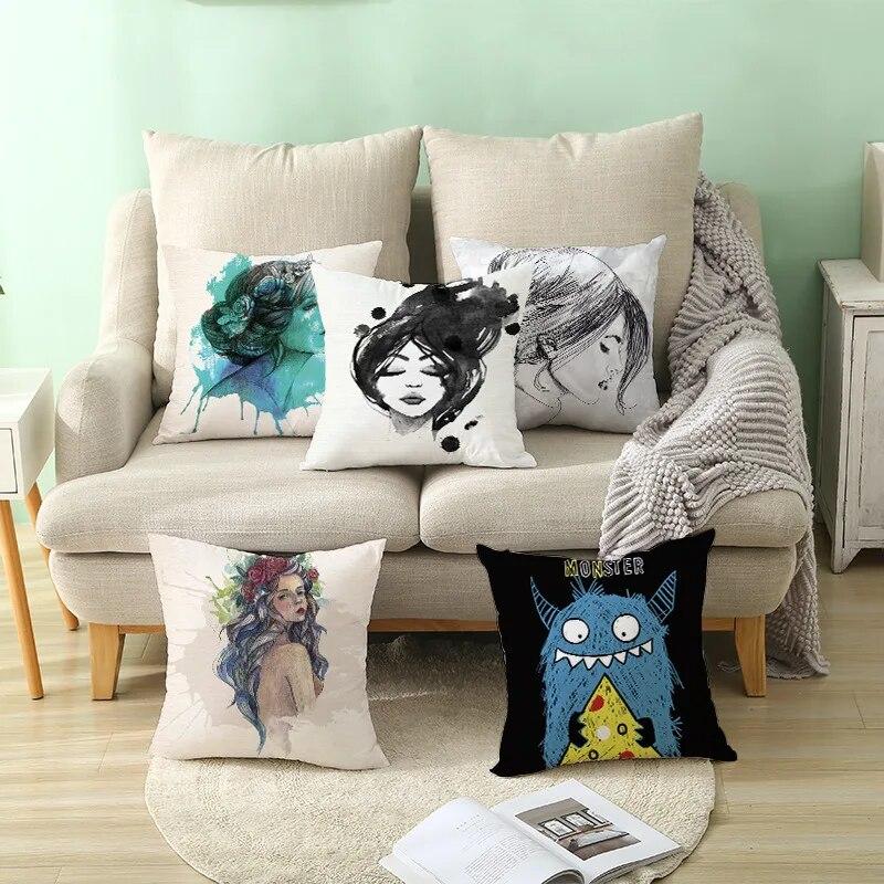 Pillowcase Fashion Ladies Cushion Cover Home Decor Peach Skin Perfume Sofa