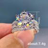 Huitan New Trendy Wedding Eternity Love Ring With Brilliant Cz High-Quality  Color Women'S Rings Anniversary Party Jewelry