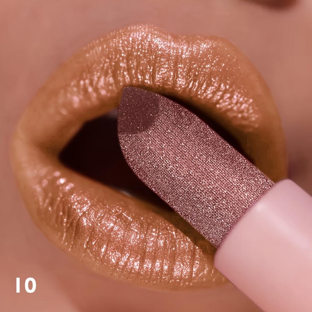 Wasserdichter Feiner Glitzer-Lippenstift, Langanhaltendes Nicht Ausbleichendes Lipgloss, Klebt Nicht am Glas Nicht Klebrig, Geeignet für Bühnen-Rollenspiel-Lippen-Make-up