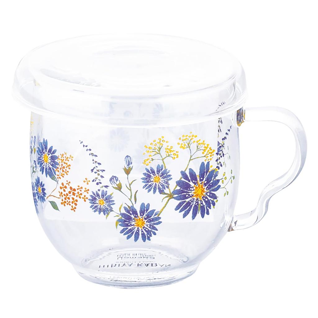 Yamaka Shoten X Language of Chamiel Tea Set Mug with Lid and Tea 8 X Hibiya Kadan Day Birthday Made In HIBIYA-KADAN "The Flowers Peacock"