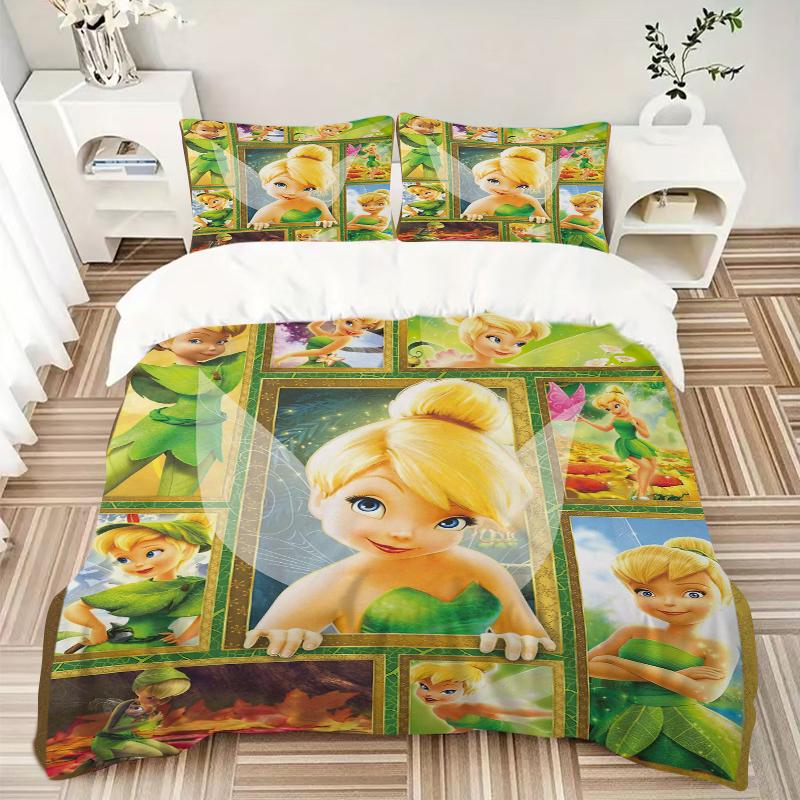1Pc Tinkerbell'S Garden Bedding Set Quilt Cover Pillowcase Home Christmas Xmas Halloween Gift 1 Duvet Cover 2 Pillowcase M924552