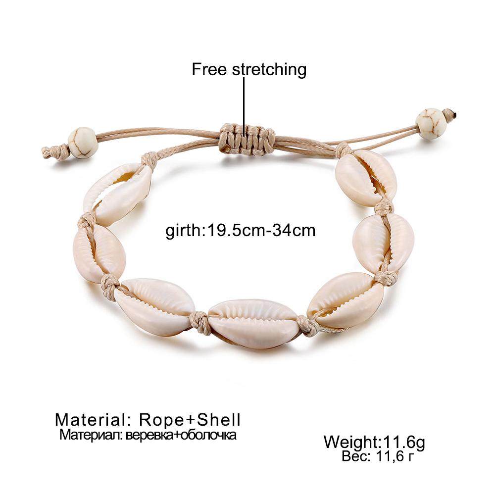 1 tobillera bohemia para mujer, pulsera de verano para playa, descalza, para tobillo, correa para el tobillo, joyería para el pie, accesorios de cuentas.