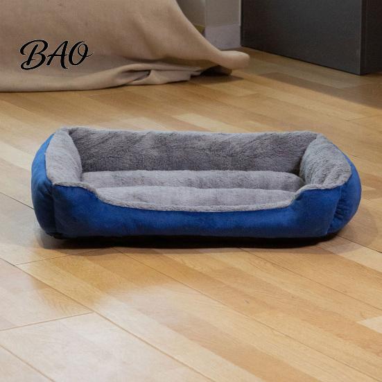 Durable Bed for Cats Rectangular Plush Cat Bed, Cozy Pet Lounge Anti-slip Bottom, with Bottom Washable Couch Indoor Small Dogs Puppies Orthopedic