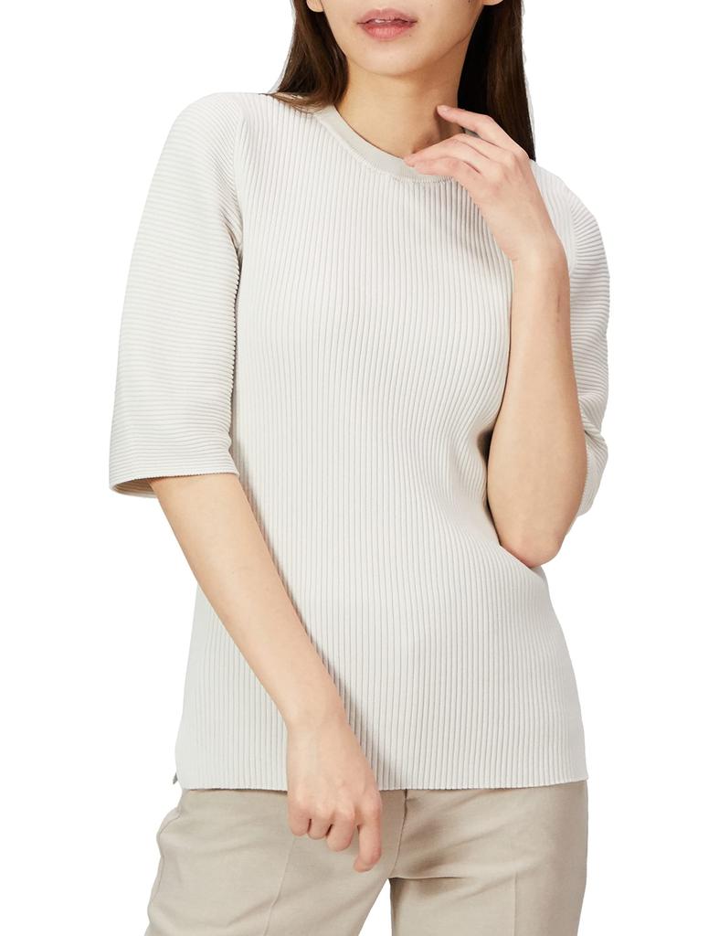 Mira Owen Big Sleeve Organic Rib Knit 09WNT222178 IVR 1 Women's