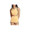 Adidas Originals Embroidered Logo Contrast Crop Top Women Tops Yellow JH0621