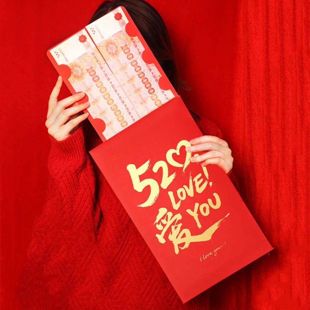Super Large Money Envelopes Traditional Lucky Money Bag Funny Red Pockets  Birthday Celebration