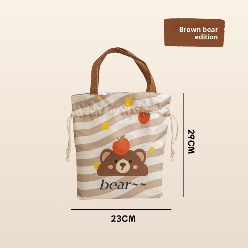 Cartoon Panda Insulated Lunch Bag For Students And Office Use With Thick Aluminum Foil For Travel