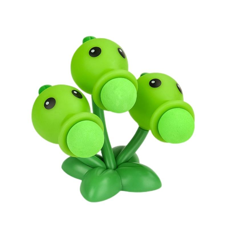 Plant Vs. Zombie Toy Olive Machine Gun With Pea Clip And Corn Shooter Accessories