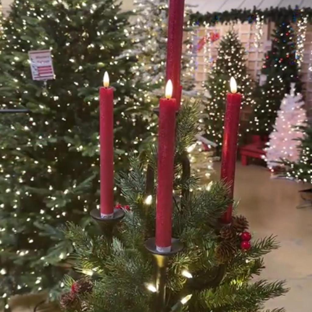Tree Toppers Candlestick Festive Stand Topper Candle Holder For Holiday Celebration Party Displa Living Room Desk Shelf Mantel
