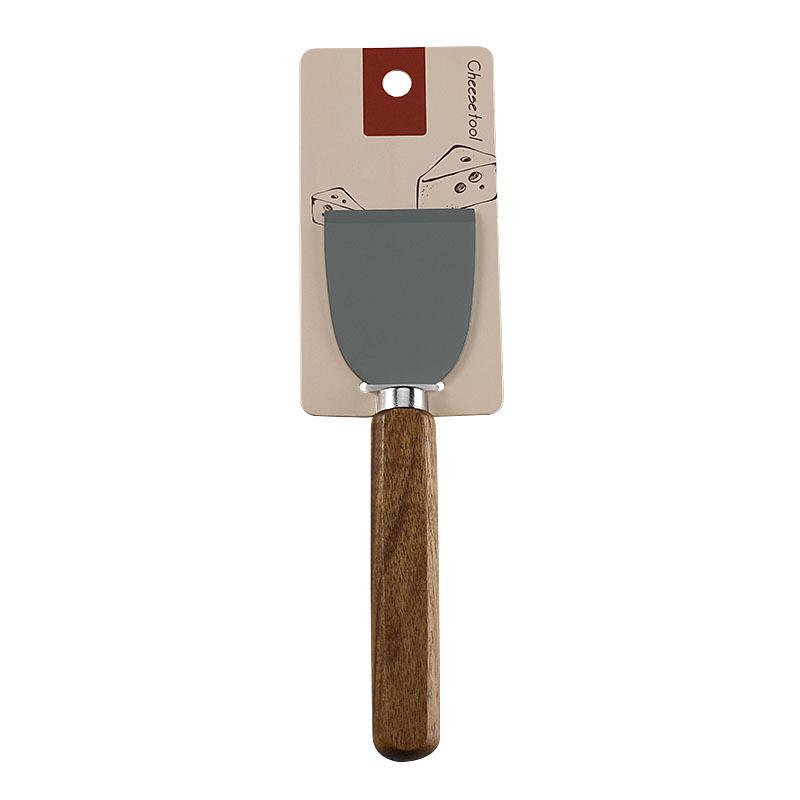 Stainless Steel Cheese and Butter Knife Set with Acacia Wood Handles - Includes Western Dinner Knives and Forks