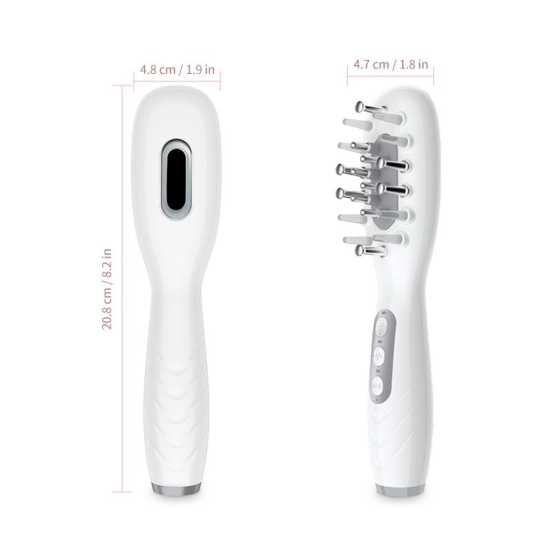 Electric Scalp Massage Comb Red Blue LED Light Therapy  Vibration Massage Brush Anti-Hair Loss Medicine Scalp Oil Applicator
