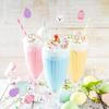 100pcs Easter Disposable Bamboo Skewers Rabbit Eggs Food Picks Fruit Fork Cupcake Buffet Stick Easter Party Decoration Birthday