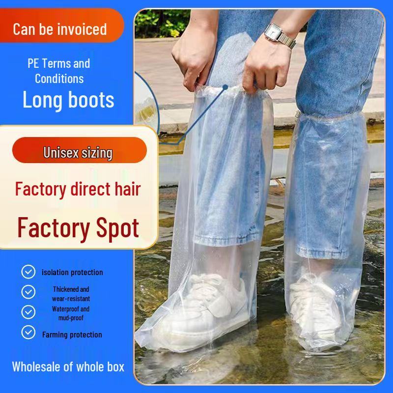 500 Pairs Long High-Top Waterproof Disposable Shoe Covers for Farm and Sea Use