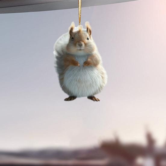 Милая белка акриловый кулон подвесное украшение с шнурком очаровательное животное — фото 5