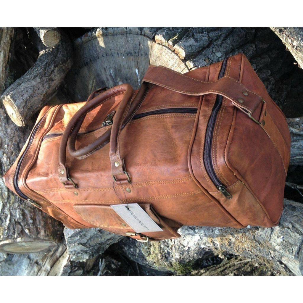 Torba podróżna męska z koziej skóry na siłownię, oryginalna torba na wakacje w stylu vintage