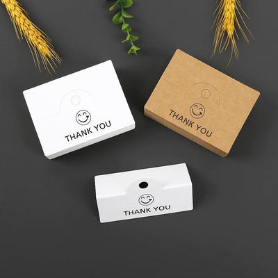 Kraft Paper Smiley Face Jewelry & Hairpin Packaging Tag with Bag