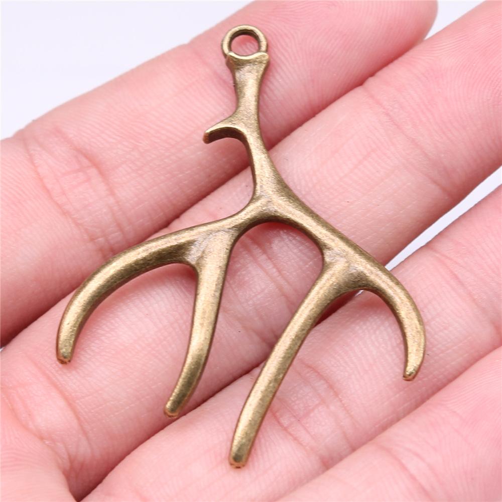 10pcs Charms Christmas Deer Antique Bronze Silver Color Pendants Making DIY Handmade Tibetan Silver Color Jewelry