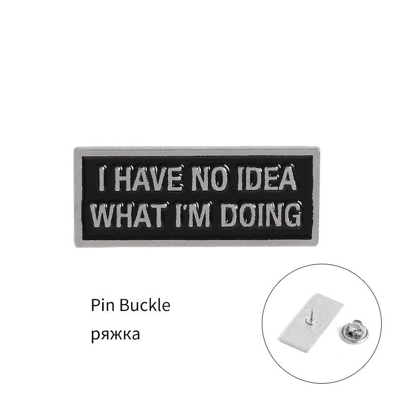 And Fresh Sweet Geometric Always Anxious Enamel Brooch Made From Alloy For Trendy Fashion