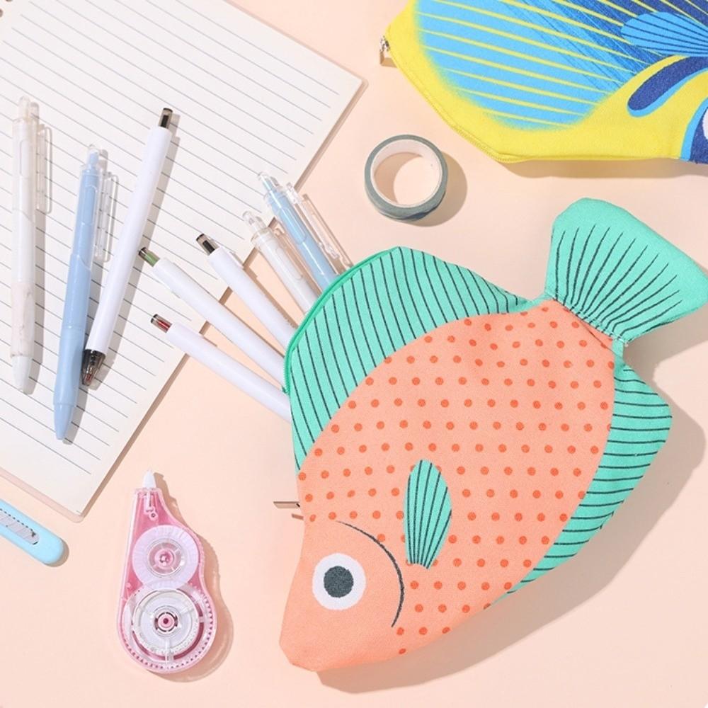 Pufferfish Back-To-School Stationery Bag Deep-Sea Fish Marine Organism Pencil Pouch School