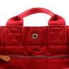 HERMES Deauville PM Handbag Red canvas Women Used