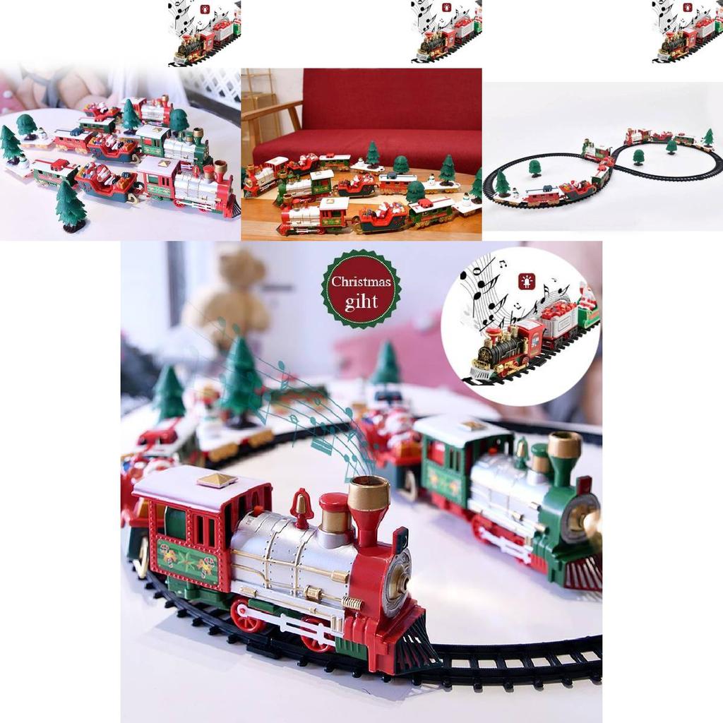 Colorful Electric Toy Train Set With Lights Music And Holiday Cheer For Kids