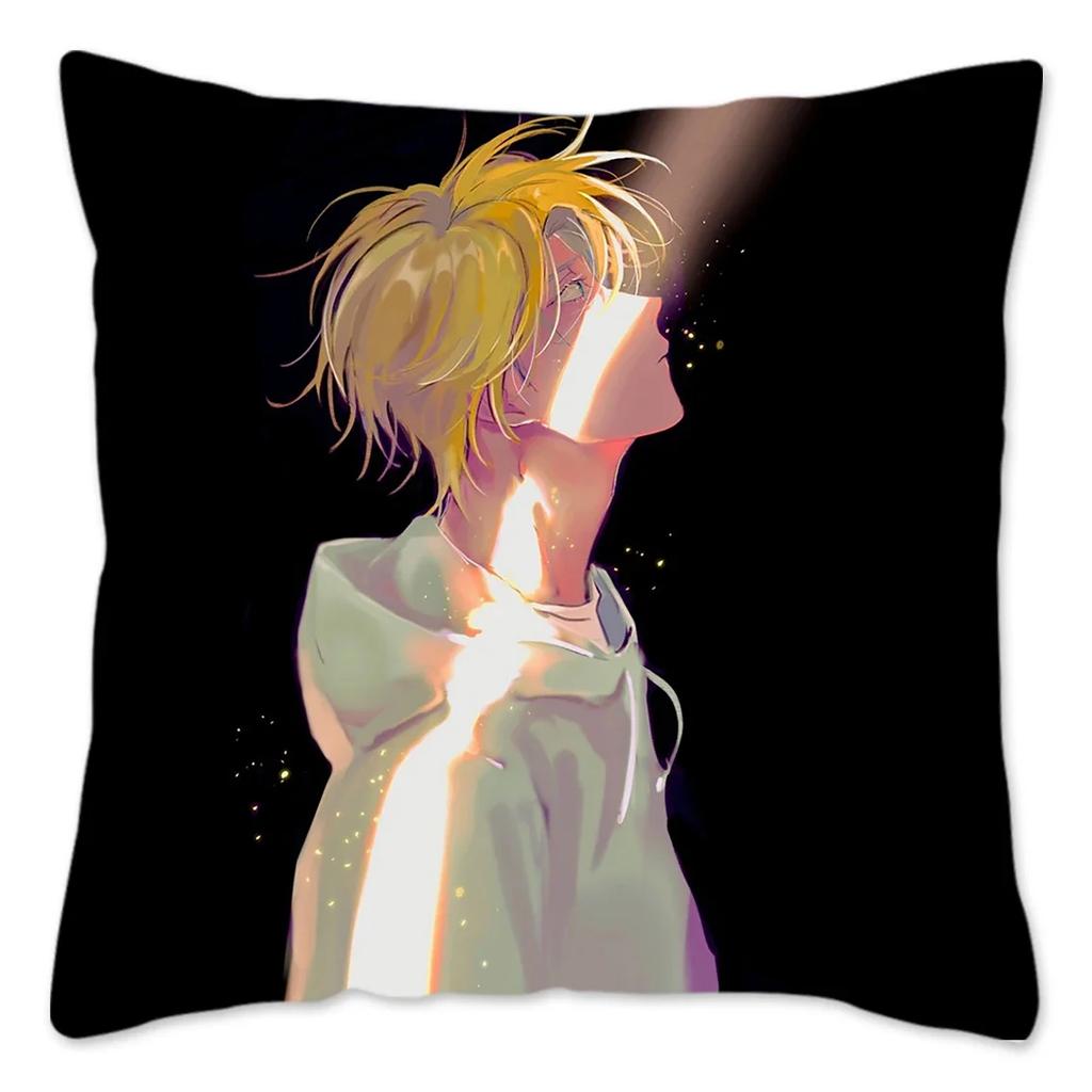 BANANA FISH Anime Cushion Cover for Sofa Throw Pillow Cover Home Decoration Polyester Pillow Case Japan Manga Housse De Coussin