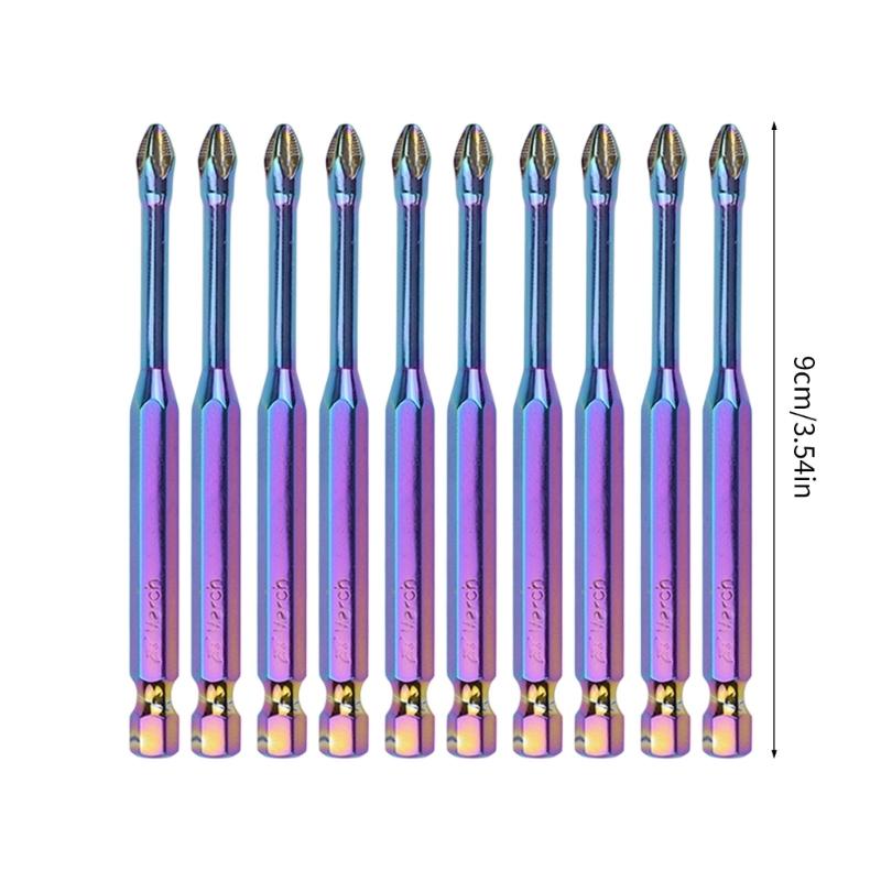 6/10/20Pcs Antislip Screwdriver Bit 1/4inch Hexagonal Shank Magnetic Crossing Screwdriver Bit Set Bit Attachment