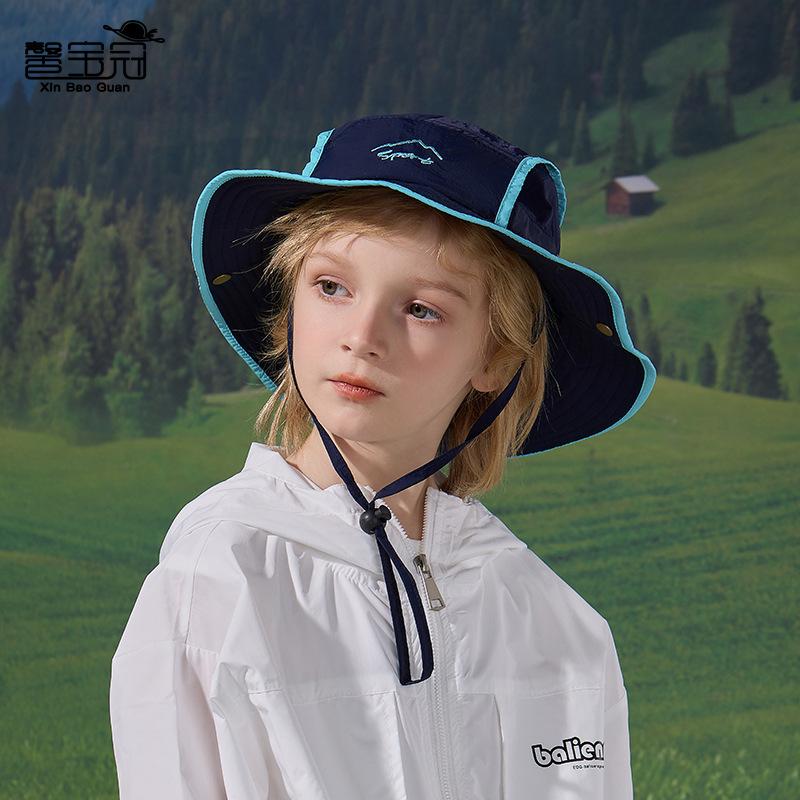 Children's Hat Summer Travel Sun Hat Quick Drying Waterproof Big Brim Bucket Hat Boy Outdoor Mountaineering Sun Hat