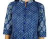 Bimba Womens Kurta Designer Kurti Mandarin Collar Block Print Chic Fashion
