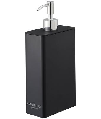 Yamazaki Square Slim x D11 x Dispensador de Bomba Tower 4255 Dispensador Bidirecional, Condicionador, Preto, Aprox.. L5,5 A23,5cm, Garrafa,