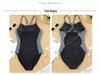 European & American Backless Ruched High-Waist One-Piece Swimsuit for Women - 2023 New Fashion Conservative Style
