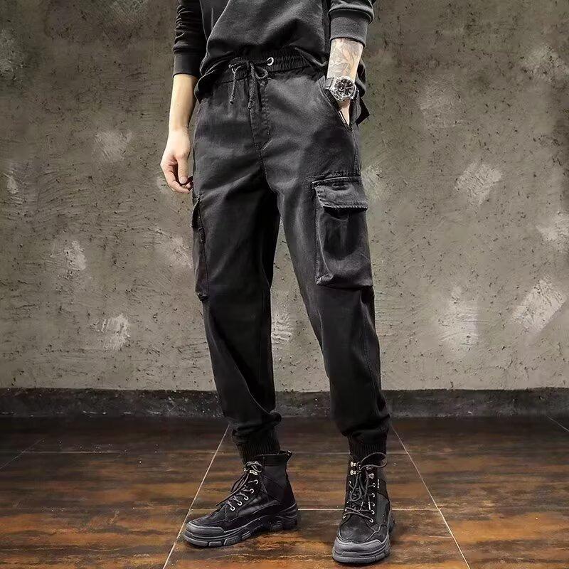 New spring and summer men's and women's loose wear-resistant trend fashion versatile outdoor sports couple trousers tooling