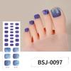 New French Gel Manicure Stickers, Toenail Stickers, Onion Pink Pearlescent Gradient Flash Semi-cured Nail Stickers