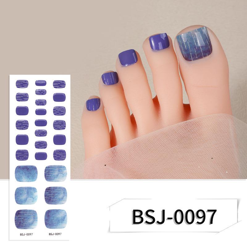 Semi-solid Gel Manicure Stickers, Toenail Stickers, Onion Pink Pearlescent Gradient Flash Semi-solid Nail Stickers