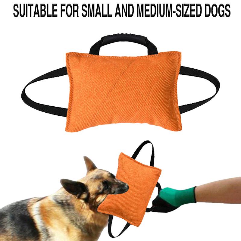 

German Shepherd & Small Dog Training Bite Pillow - Interactive Dog Toy & Target помаранчевий