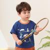 LUSON Baby Boys' 2025 Summer Color-Block Cotton T-Shirt