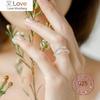 Genuine 925 Sterling Silver Snake Star Moon Open Adjustable Finger Cz Ring Women Personalized Fashion Accessories Holiday Gifts