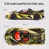 Simulation 1:32 Apollo EVO Electroplated Alloy Car Model Colorful Sports Car Ornaments Sound and Light Pull Back Children's Toys