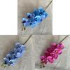 8head Peach Suede Orchid Artificial Plant For Wedding Reception And Home Decor
