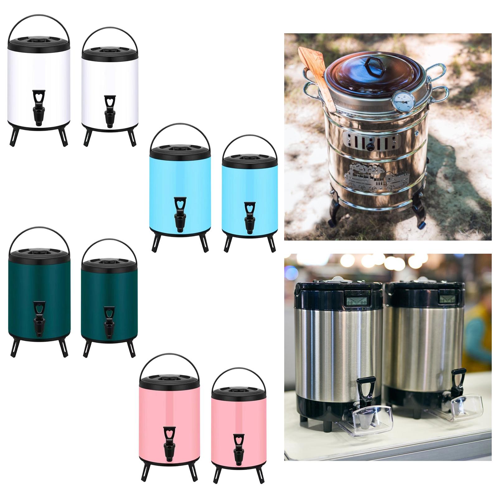Hot Cold Drink Dispenser Insulated Drink Dispenser for Wedding Buffets Cafes 10L white